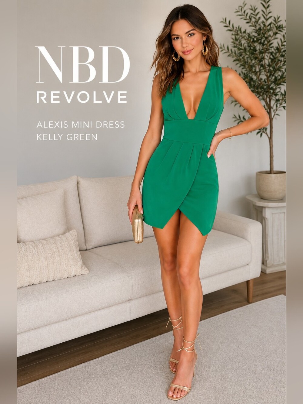 NBD Alexis Mini Dress in Kelly Green – Revolve – Size XS